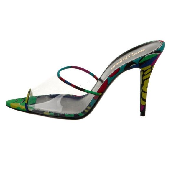 Saint Laurent printed PVC Heels - Picture 3 of 5